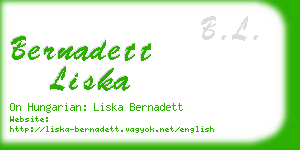 bernadett liska business card